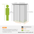 Outsunny  5ft x 3ft Garden Metal Storage Shed, Outdoor Tool Shed with Sloped Roof, Lockable Door for Equipment, Bikes, Brown - anydaydirect