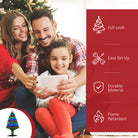 HOMCOM 3ft 90cm Fiber Optic Xmas Tree Artificial Christmas Tree - anydaydirect
