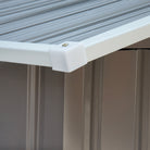 Outsunny 7ft x 4ft Lockable Garden Metal Storage Shed Storage Roofed Tool Metal Shed w/ Air Vents Steel Grey - anydaydirect