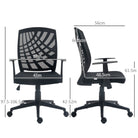 HOMCOM 97.5-106.5cm Adjustable Home Office Chair - Black - anydaydirect