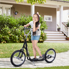HOMCOM Teen Push Scooter Kids Children Stunt Scooter for 5+ Years with 16 Inches Wheels Adjustable Height Front Rear Dual Brakes, Black - anydaydirect