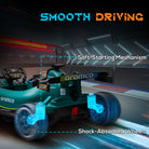 AIYAPLAY 12V Electric Go Kart, Kids Ride On Racing Kart with Shock-Absorbing Wheels, Bluetooth, Music Horn, Green - anydaydirect