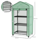 Outsunny Three-Tier Mini Greenhouse - Green - anydaydirect