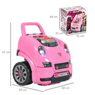 HOMCOM Kids Truck Engine Toy Set, with Horn, Light, Car Key, for Ages 3-5 Years - Pink - anydaydirect