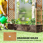 Outsunny Fir Wood 171 x 39 cm Planter and Trellis Garden Bed - anydaydirect
