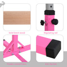 HOMCOM Height Adjustable Gymnastics Horizontal Bar for Kids, Children Junior Kip High Bar Fitness, Pink - anydaydirect