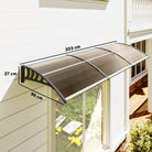 Outsunny Front Door Canopy, Outdoor Awning, Rain Shelter, 303 x 96cm , Brown - anydaydirect