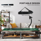 SPORTNOW 239.3 x 115.5 cm Professional Texas Hold'em Poker Mat 12 Player Water-Resistant Poker Table Top Rubber Poker Table Mat with Felt Surface Carry Bag, Green - anydaydirect