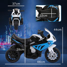 HOMCOM 6V BMW S1000RR Licensed Kids Electric Motorbike with Headlight, Music, Blue - anydaydirect
