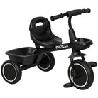 AIYAPLAY Kids Trike for 2-5 Years with Adjustable Seat, Pedal, Baskets, Black - anydaydirect