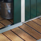 Outsunny 8 x 6 ft Metal Garden Storage Shed Corrugated Steel Roofed Tool Box with Ventilation and Sliding Doors, Green - anydaydirect