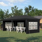 Outsunny 3 x 6m Pop-Up Gazebo, with Removable Walls - Black - anydaydirect
