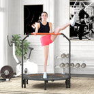 HOMCOM 48" Foldable Mini Fitness Trampoline, with Adjustable Foam Handle, Orange - anydaydirect