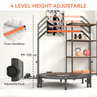 HOMCOM 48" Foldable Mini Fitness Trampoline, with Adjustable Foam Handle, Orange - anydaydirect