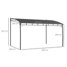 Outsunny 3 x 4m Metal Frame Pergola - Grey - anydaydirect