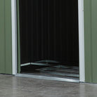 Outsunny Pend Garden Storage Shed w/ Foundation Double Door Ventilation Window Sloped Roof Equipment Tool Storage 213 x 130 x 173 cm - anydaydirect
