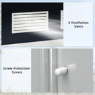 Outsunny Lockable Garden Shed Large Patio Roofed Tool Metal Storage Building Foundation Sheds Box Outdoor Furniture, 7ft x 4ft, Dark Grey - anydaydirect