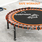 HOMCOM Mini Round Steel Frame Trampoline w/ Adjustable Handle, Orange - anydaydirect