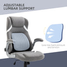 Vinsetto Linen-Look Office Chair, with Adjustable Height and Tension - Grey - anydaydirect