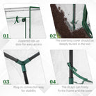Outsunny 100 x 50 x 150cm Greenhouse Steel Frame PVC Cover with Roll-up Door Outdoor for Backyard, Balcony, Garden, Transparent - anydaydirect