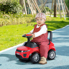 HOMCOM 3-in-1 Ride On Car Foot To Floor Slider Toddler w/ Horn Steering Wheel NO POWER Manual Under Seat Storage Safe Design Red - anydaydirect