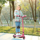AIYAPLAY Electric Scooter for Ages 6-14, with Colourful Light and Electric Brake, Electric Scooter E Scooter, Up to 10 KM/H & 8 KM, Pink - anydaydirect