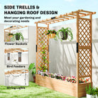 Outsunny Fir Wood 171 x 39 cm Planter and Trellis Garden Bed - anydaydirect