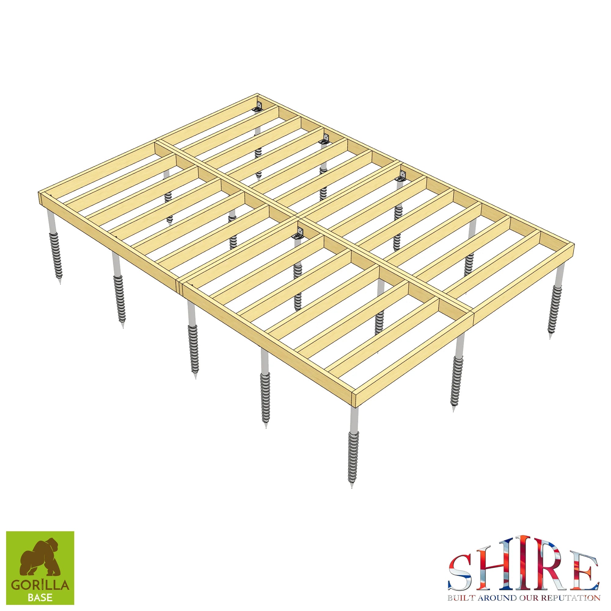 Gorilla Shed Base - Groundscrew Base System From 0sq Ft to 720sq Ft - anydaydirect