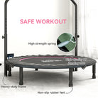 HOMCOM 48" Foldable Mini Fitness Trampoline, with Adjustable Foam Handle, Pink - anydaydirect