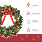 HOMCOM Christmas Door Wreath, 60 cm Diameter - anydaydirect