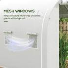 Outsunny 296 x 196cm Steel Frame Polytunnel Greenhouse - White - anydaydirect