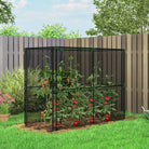 Outsunny Fruit Cage Bird Netting, Brassica Cage Plant Protection Tent with Zipped Door, Anti Bird, Insects, Small Animals, Black - anydaydirect