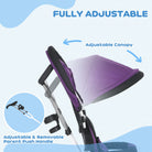 HOMCOM 4 in 1 Kids Trike Push Bike w/ Push Handle, Canopy, 5-point Safety Belt, Storage, Footrest, Brake, for 1-5 Years, Purple - anydaydirect