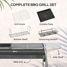 Outsunny Charcoal BBQ Grill - Black - anydaydirect