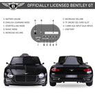 HOMCOM Licensed Bentley Kids Electric Car, 6V Battery Ride On Toy, Durable PP Construction, Black - anydaydirect