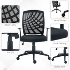 HOMCOM 97.5-106.5cm Adjustable Home Office Chair - Black - anydaydirect