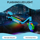 AIYAPLAY Electric Scooter for Kids Ages 6-14, with Dual Brakes, Flash Wheel and Colourful Light, Kids Electric Scooter E Scooter, Up to 12 KM/H & 10 KM, Blue - anydaydirect