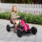 HOMCOM Children Pedal Go Kart, Kids Ride on Racer w/ Adjustable Seat, Shock Absorption EVA Tyres, Handbrake, for Kids Aged 3-8 Years Old, Pink - anydaydirect