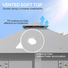 Outsunny 3(m) x 3(m)  Double Roof Outdoor Garden Gazebo Canopy Shelter with Netting, Solid Steel Frame, Light Grey - anydaydirect