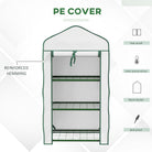 Outsunny Three-Tier Mini Greenhouse - White - anydaydirect