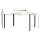 Outsunny 4 x 3 m Aluminum Garden Gazebo, Double Roof Outdoor Gazebo Canopy Shelter with Netting & Curtains for Garden, Lawn, Backyard and Deck, Cream - anydaydirect