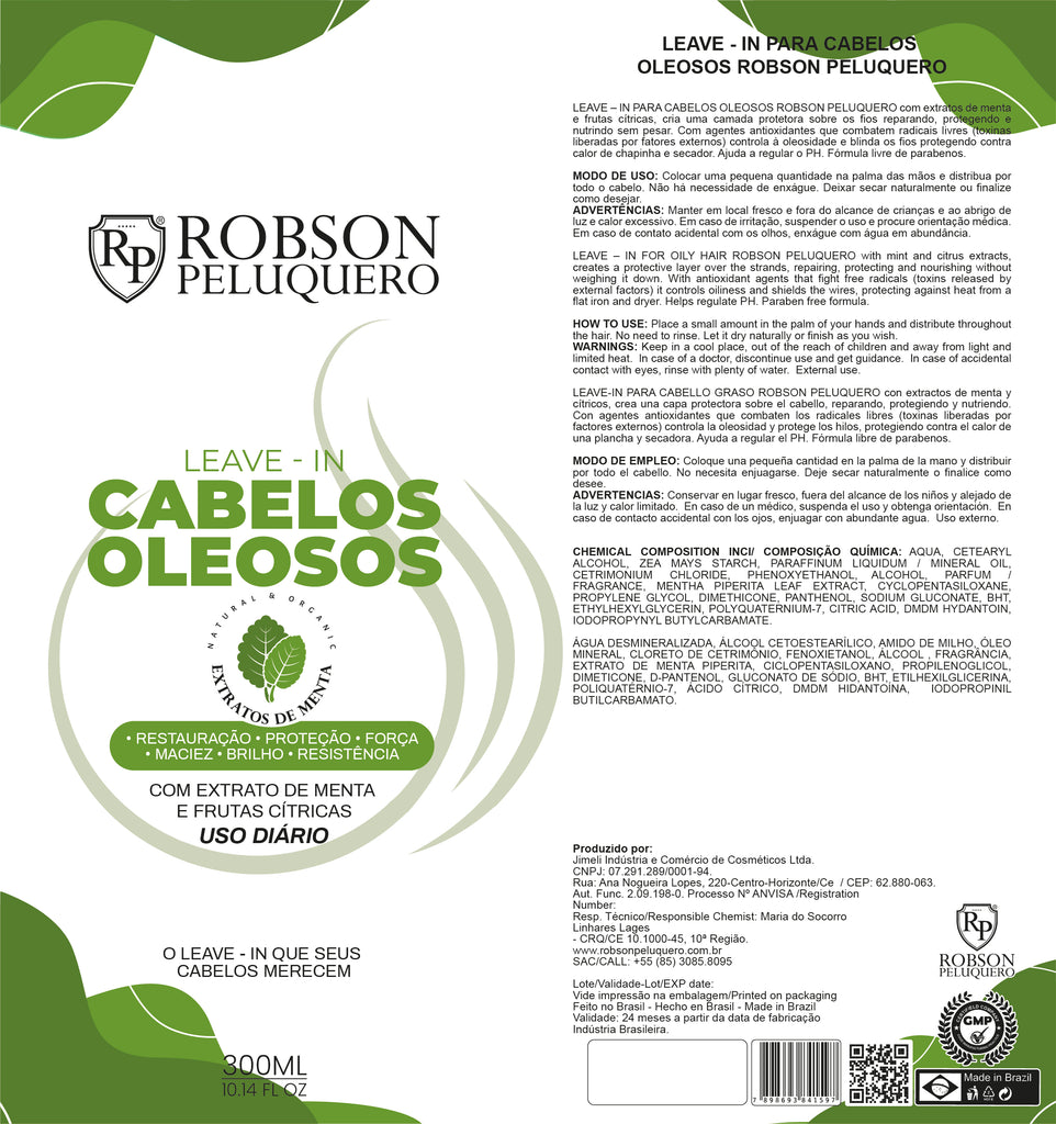 Robson Peluquero - Greasy Hair Leave-in 300ml - anydaydirect