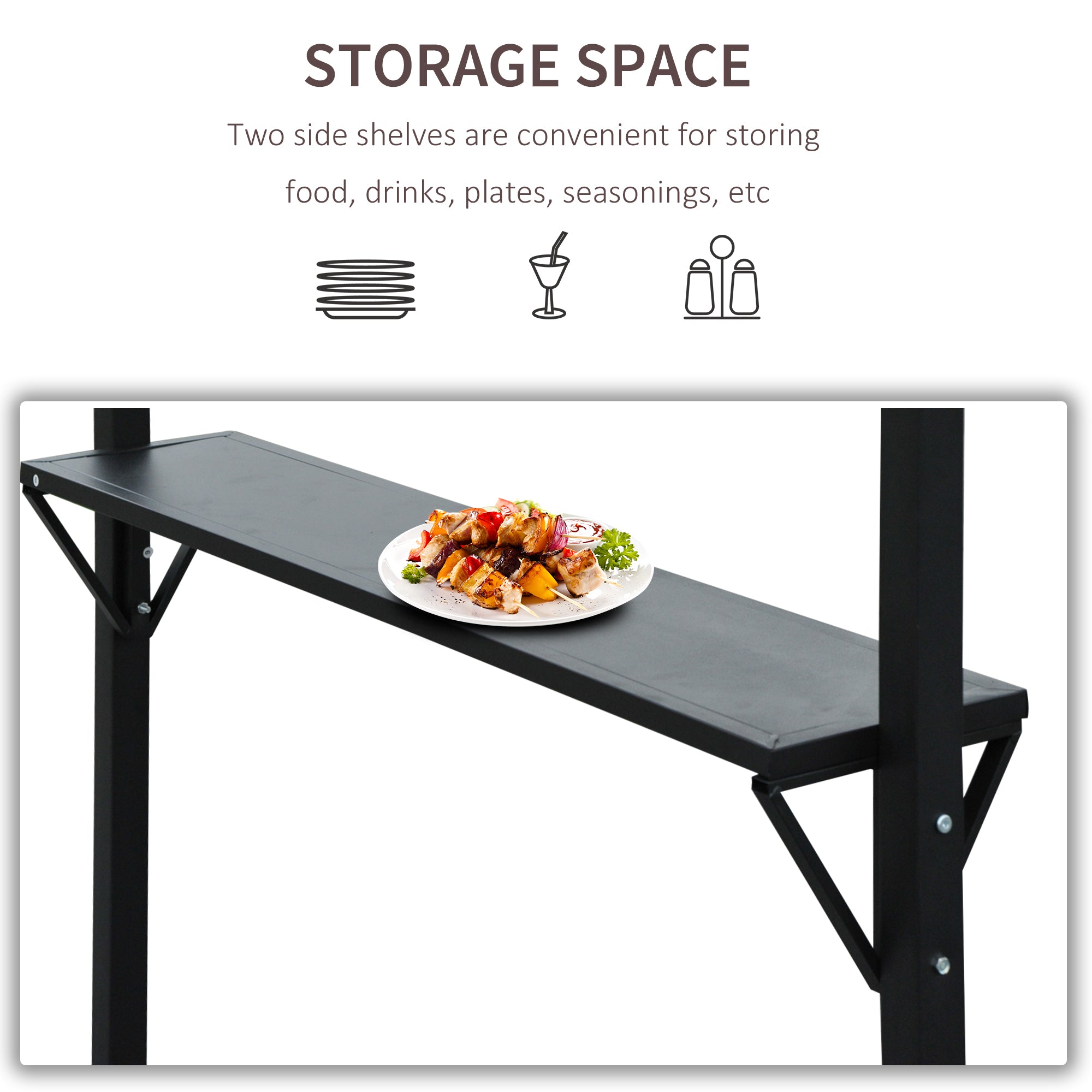 Outsunny 2.5 x 1.5m BBQ Tent Camping Picnic Gazebo Marquee Shelter Portable Waterproof - anydaydirect