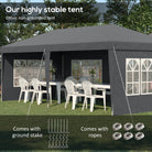 Outsunny 3 x 6m Pop-Up Gazebo, with Removable Walls - Grey - anydaydirect