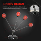HOMCOM Punching Bag with Stand, 132-158cm Adjustable Height, for Teens, Red/Black - anydaydirect