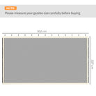 Outsunny 302 x 207cm Universal Replacement Mesh Sidewall Netting for Patio Gazebos and Canopy Tents, (Sidewall Only) Beige - anydaydirect