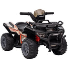 HOMCOM Kids ATV Ride-on Car, 6V Battery Powered Four Wheeler with Working Headlights, for Toddlers 18-36 Months, Black - anydaydirect