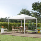 Outsunny 2.7m x 2.7m Garden Gazebo Marquee Party Tent Wedding Canopy Outdoor(White) - anydaydirect