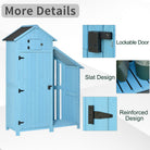 Outsunny Garden Shed Wooden Firewood House Storage Cabinet Waterproof Asphalt Roof Tool Organizer with Lockable Door, 180 x 130 x 55 cm - anydaydirect