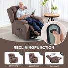 HOMCOM Eight-Point Massage Electric Lift Chair - Dark Brown - anydaydirect